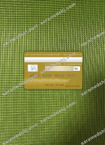Cambodia Acleda bank visa card photolook back
